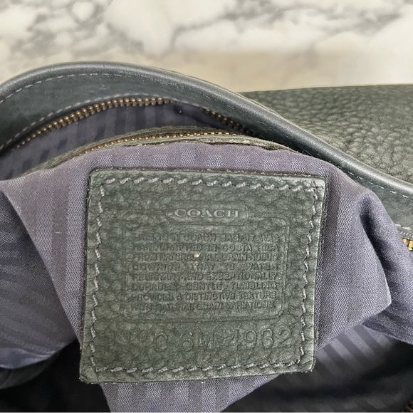 1994 COACH 4932 Nubuck Hunter Green Leather Bucket Shoulder Bag Made in The US - Picture 3 of 15